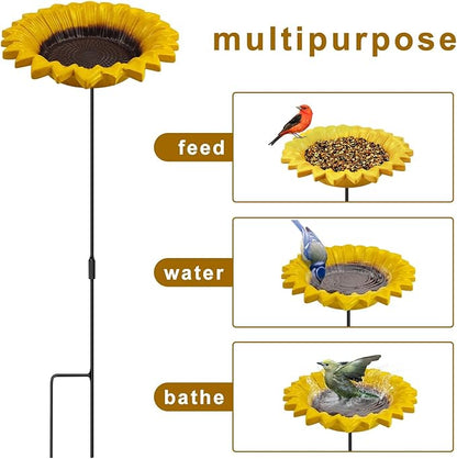 MIXXIDEA Sunflower Bird Feeder Baths - Image 2