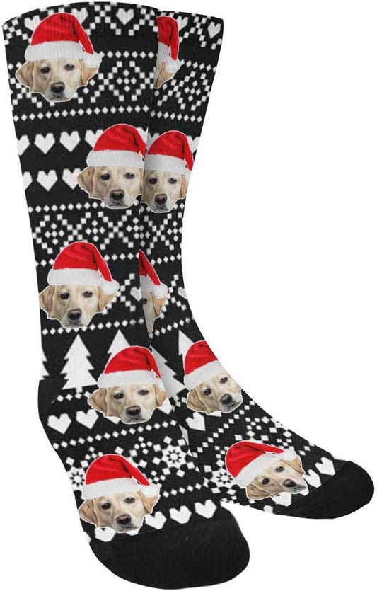 Custom Face Socks, Personalized Dog Lover Pet Photo Picture on Socks Unisex by Enjoy-yjl
