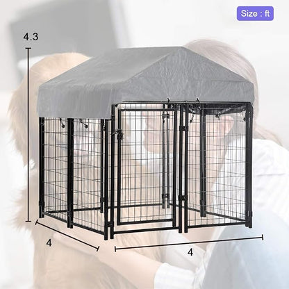 Welded Wire Dog Kennel Heavy Duty Playpen Included a Roof & Water-Resistant - Image 7