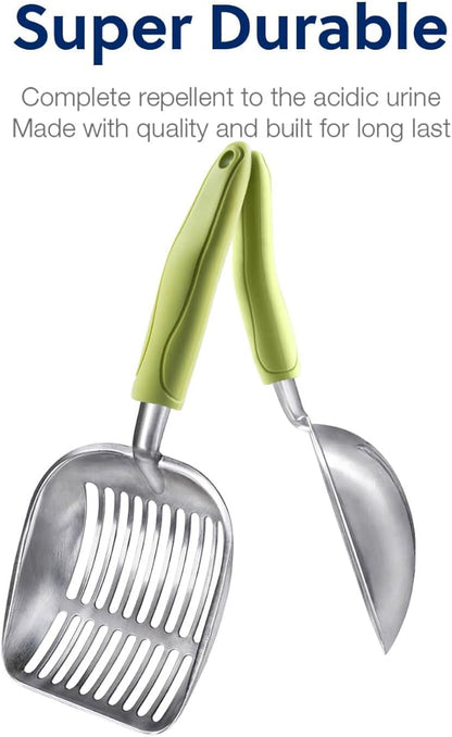 WePet Cat Litter Scoop, Aluminum Alloy Sifter, Kitty Metal Scooper, Deep Shovel - Image 5