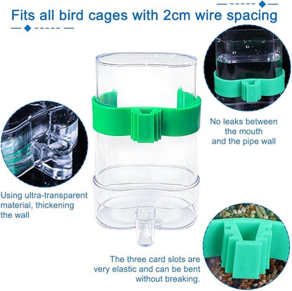 Hamiledyi No Mess Bird Feeders Automatic Parrot Feeder Drinker Acrylic Seed - Image 4
