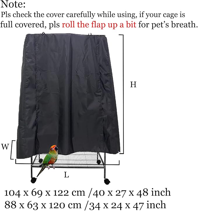 J&C Large Bird Cage Cover 420D Bird Cage Covers Heavy Duty Birdcage Cover - Image 7