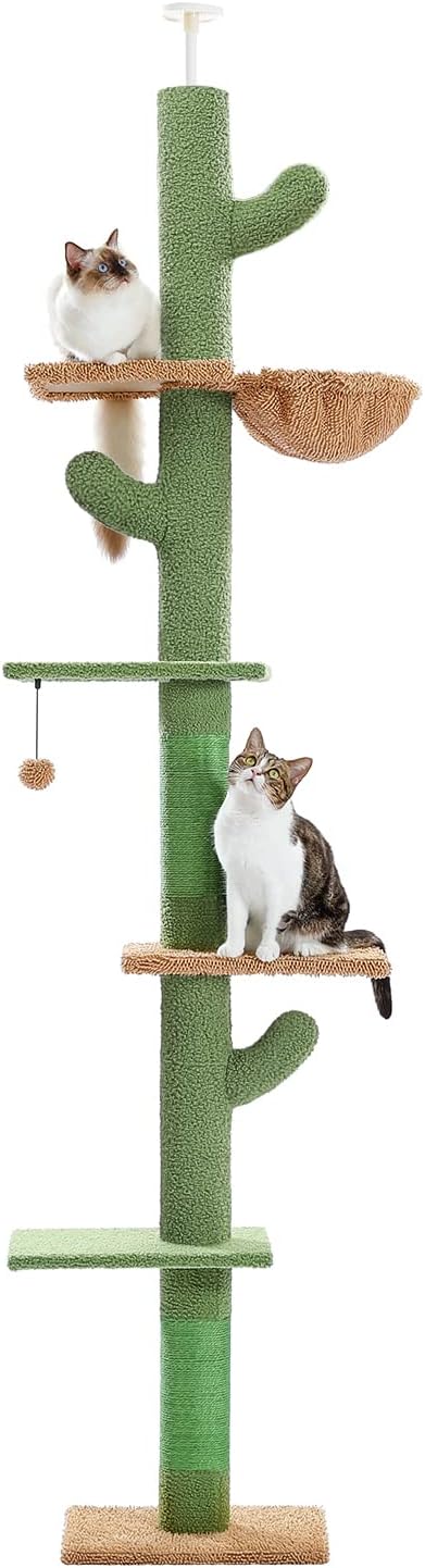 PAWZ Road Cat Tree, Cactus Floor to Ceiling Cat Tower by PAWZRoad