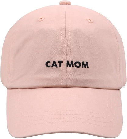 Cat Mom & Dad Hats for Proud Cat Parents | for Men & Women | Embroidered Text by Hatphile
