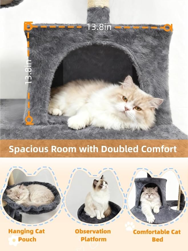 Cat Tree 60.63 inches Cat Tower - Image 4
