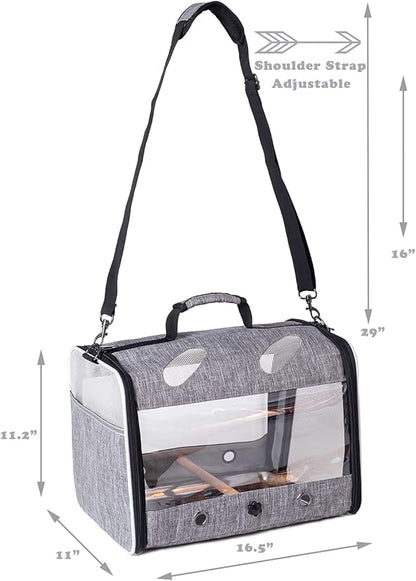 Bird Travel Carrier with Stand Perch, Breathable Bird Carrier Cage Parrot - Image 6