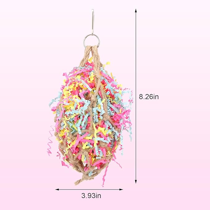 Hypeety Bird Chew Toy Bird Toy Foraging Shredding Climbing Hanging Toy - Image 2