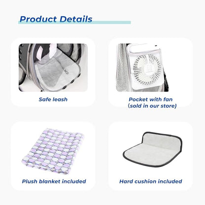 Lollimeow Cat Carrier Backpack, Expandable Bubble Pet Carrier - Image 9