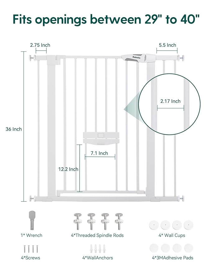 BABELIO 36 Inch Extra Tall Baby Gate - Image 7