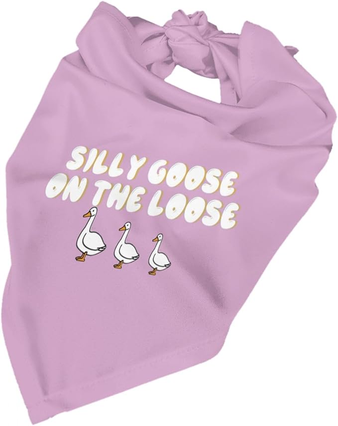 Silly Goose on The Loose Triangle Dog Bandana, Summer Bandana Funny Triangle - Image 5