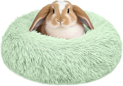 Bunny Rabbit Hideout Bed Small Animal Bedding Donut-Shaped Burrowing Pet Bed by LightUpYourPetsLife