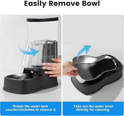 Gardner Pet Automatic Dog Water Dispenser Gravity Stainless Steel Water Waterer - Image 7