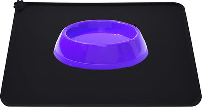 Dog Food Mat, Silicone Dog Cat Bowl Mat, Non Slip Pet Feeding Mat Waterproof - Image 2