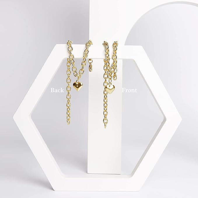 HOWWFALY Dog Collar and Cat Chain Necklace Stainless Steel Adjustable 18K Gold - Image 5