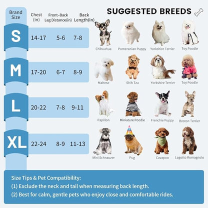 Dog Backpack Carrier, Thick Straps & Cushion, Pet Sling Front Backpacks - Image 3