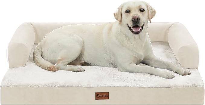Orthopedic Dog Beds for Extra Large Dogs, Waterproof Egg Crate Foam XL Dog Bed by CasaPaw