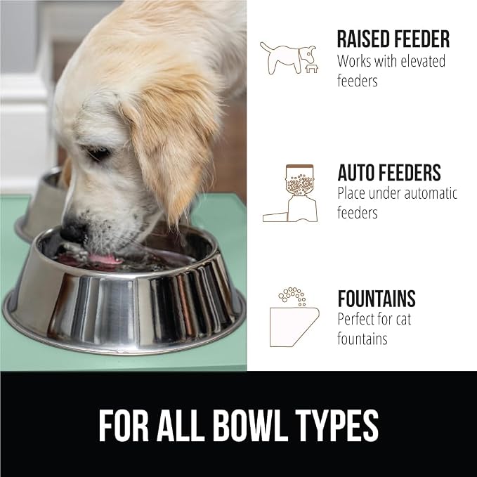 GORILLA GRIP 100% Waterproof Raised Edge BPA Free Silicone Pet Feeding Mat - Image 6