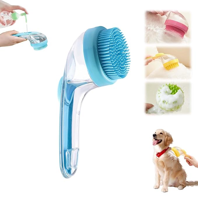 Pet Bath Brush, 2025 New 2 in 1 Dog Bath Brush by Yilia
