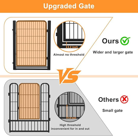 Dog Fence Outdoor Pens Outside, Portable Dog Play Pen 40" H 16 Panels Pet - Image 2