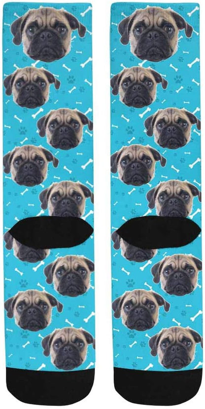 Custom Face Socks, Personalized Dog Lover Pet Photo Picture on Socks Unisex - Image 4