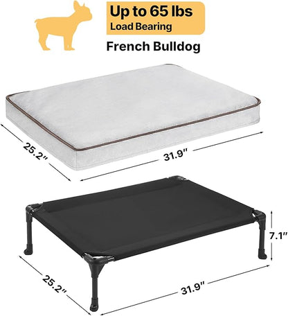 Veehoo Elevated Dog Bed with Waterproof Cushion Mat, Cooling Raised Dog Beds - Image 6