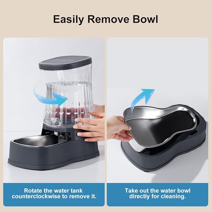 Gardner Pet Automatic Dog Water Dispenser Gravity Stainless Steel Water Waterer - Image 8