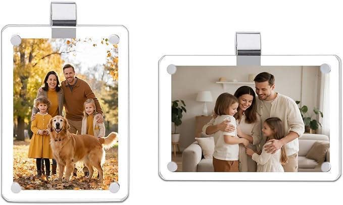 2 Pack Magnetic Car Visor Photo Holder – Personalized Acrylic Clip by Unknown