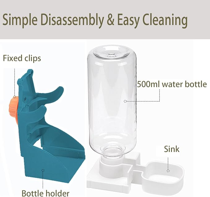 No Mess Bird Feeder Water Dispenser Set, Automatic Parrot Feeder - Image 4