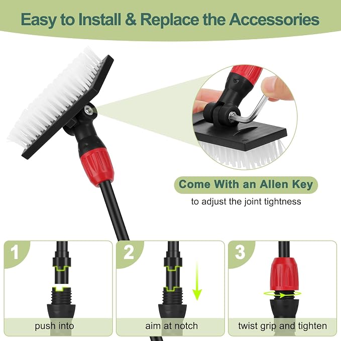 hygger Easy Clean Fish Tank Cleaner, 6 in 1 Aquarium Cleaning Tools Kit - Image 2
