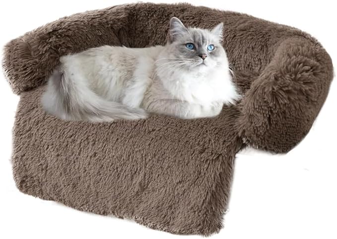 Calming Dogs/Cats Bed Mats, Dog Pad Washable Removable Couch Cover, Plush Long by Tinaco