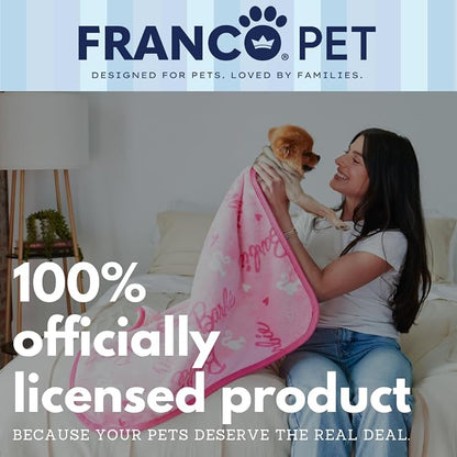 Franco Pet Barbie Super Soft Cozy Waterproof Sherpa-Backed Blanket Throw - Image 8