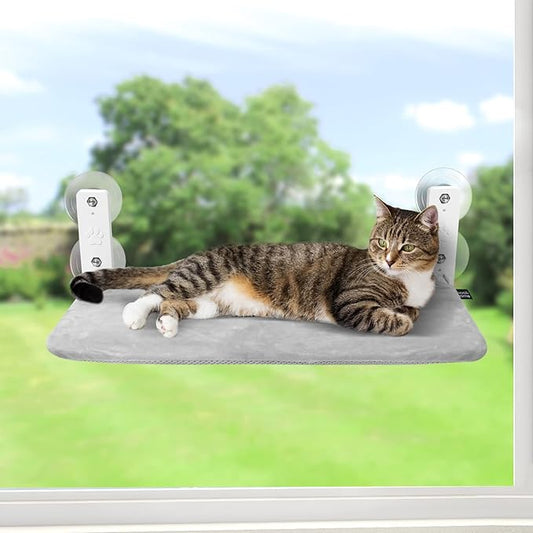 Sunhoo Cat Window Hammock Perch Cordless Perches Window Sill Seat Bed Foldable by Sunhoo
