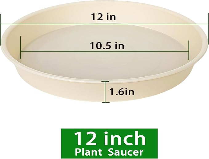 2 Pack of Bird Bath Bowl 12", 1.6" Depth, 10 12 inch Birdbath Bowls Dish Only - Image 2