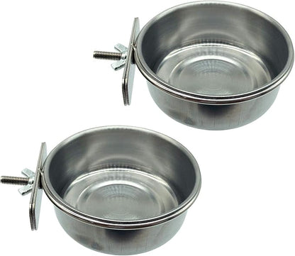 Tfwadmx Bird Feeding Dish Cups Parrot Food Bowl Clamp Holder Coop Cup - Image 9