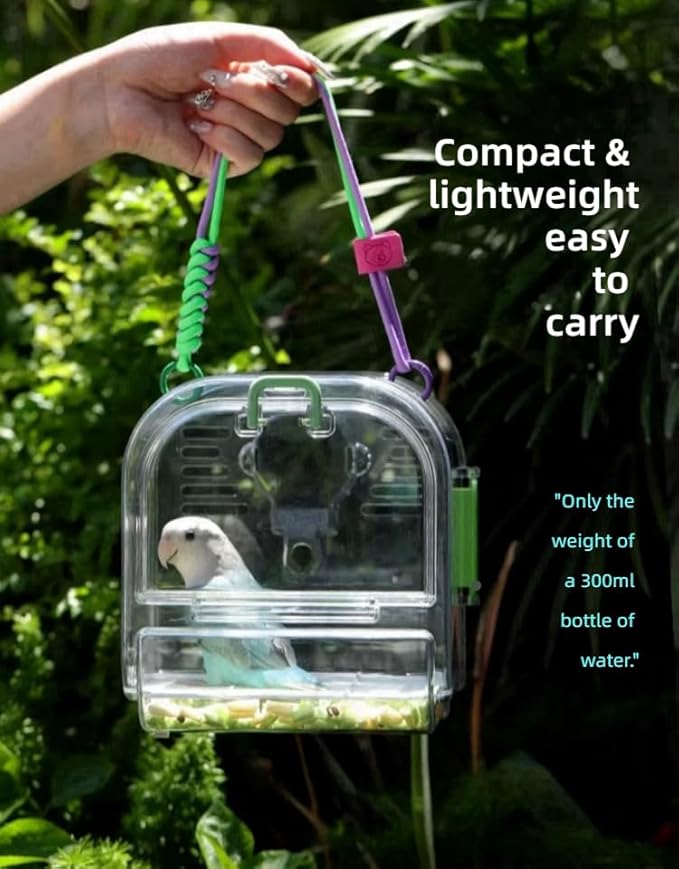 Portable Plastic Bird Cages Lightweight Waterproof Ventilated Travel Bird Cage - Image 4
