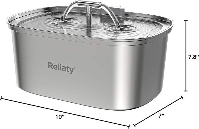 Cat Water Fountain Stainless Steel: 108oz/3.2L Pet Drinking Foundatin - Image 8