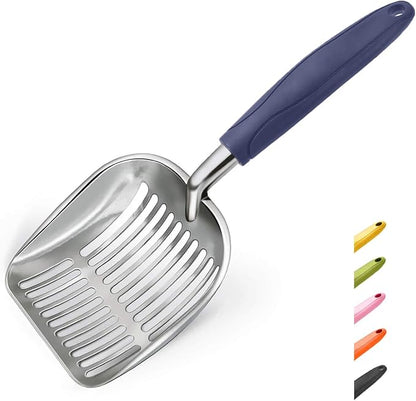 WePet Cat Litter Scoop, Aluminum Alloy Sifter, Kitty Metal Scooper, Deep Shovel - Image 5