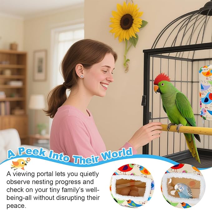 Cotton Bird Bed & Hammock for Cage - Image 5