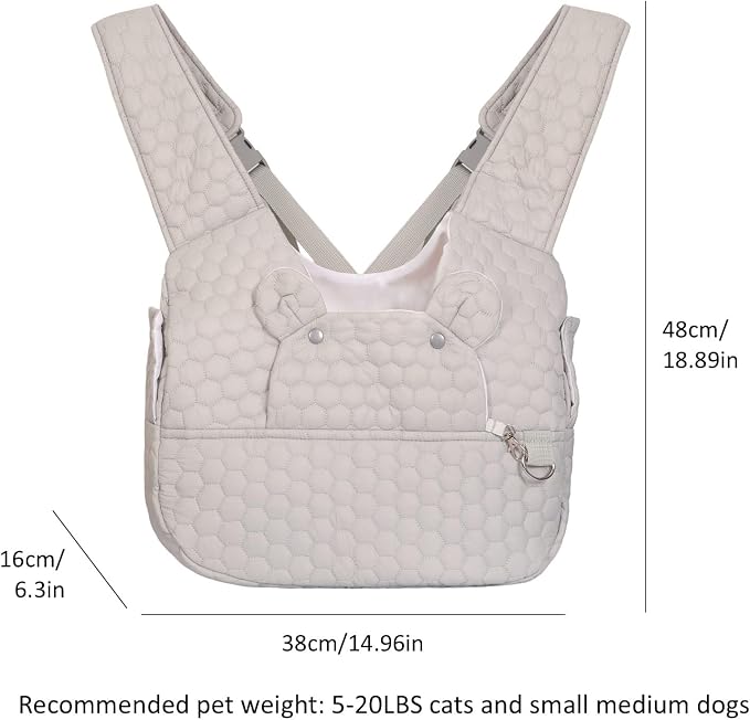 Dog Backpack Carrier for Dogs, Adjustable Strap Cat Carrier Sling, Hands-Free - Image 3