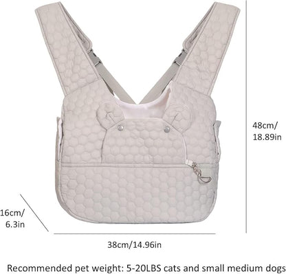 Dog Backpack Carrier for Dogs, Adjustable Strap Cat Carrier Sling, Hands-Free - Image 3
