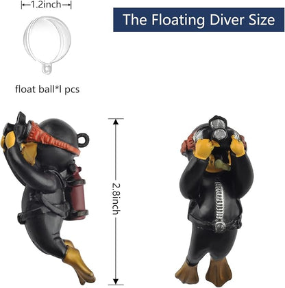 onesimcr Floating Fish Tank Decorations, Aquarium Decorations, Lovely Diver - Image 3