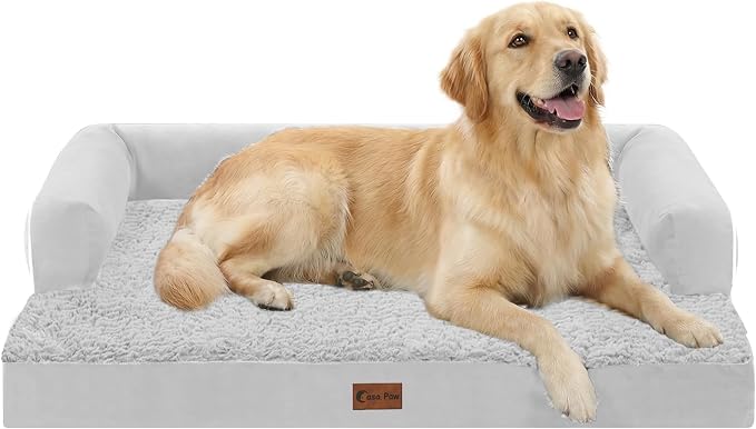 Orthopedic Dog Beds for Large Sized Dogs, Waterproof Egg Crate Foam Large Dog by CasaPaw