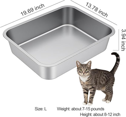 Large Stainless Steel Litter Box - Image 2