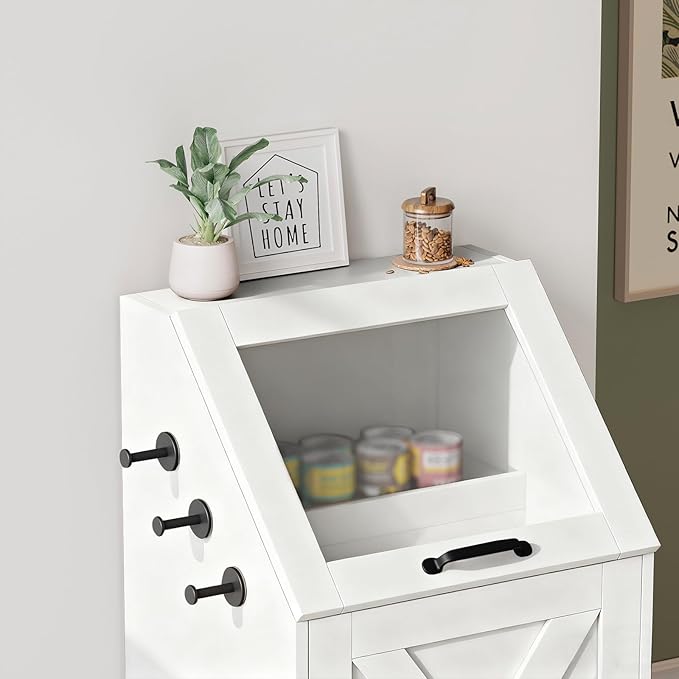 Dog Feeding Station with Storage Cabinet and 2 Elevated Dog Bowls, Hidden Pet - Image 8