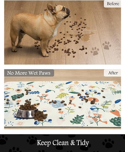 Pet Feeding Mat-Absorbent Dog Mat - Image 3
