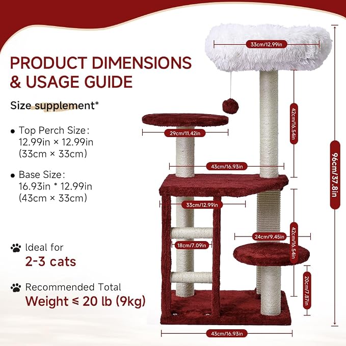 Cat Tree, 37.4-Inch Cat Tower - Image 2