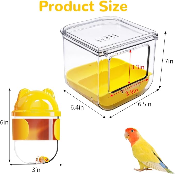 Bird Bath for Cage Bird Shower Bath Parrot Cage Feeder Cage Accessories - Image 2