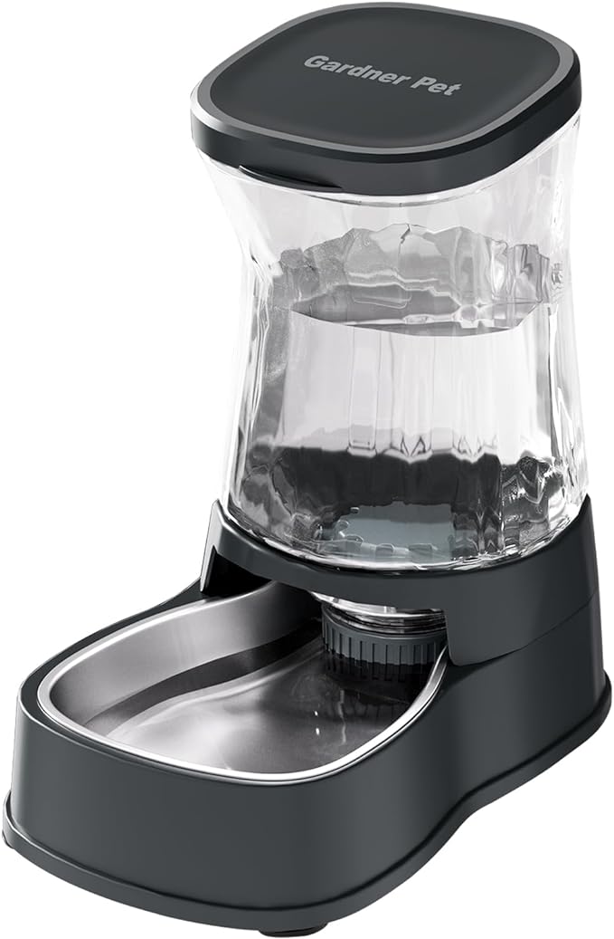 Gardner Pet Automatic Dog Water Dispenser Gravity Stainless Steel Water Waterer by GardnerPet