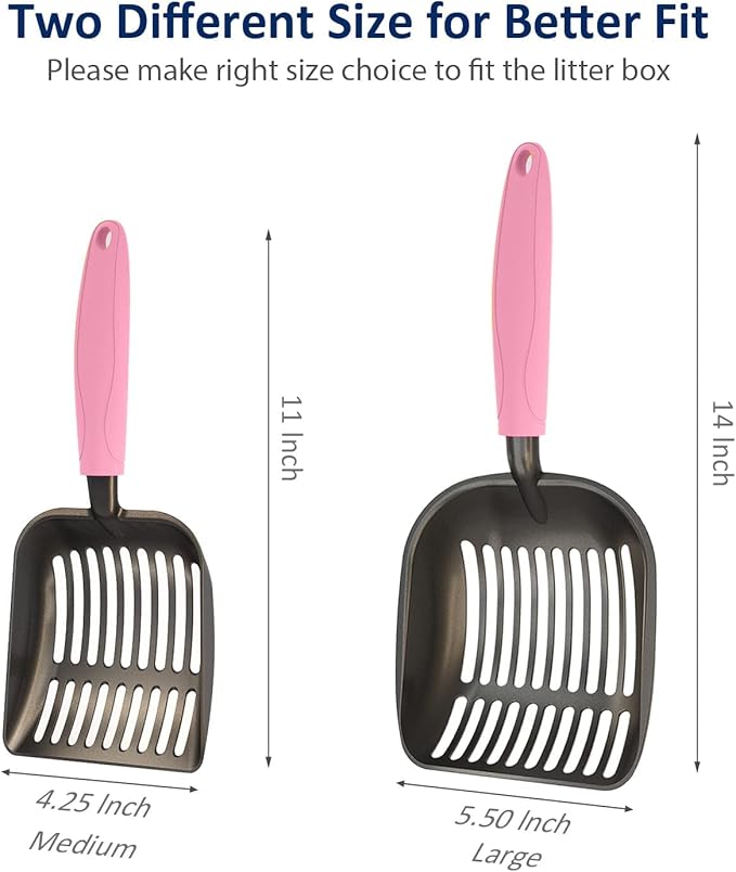 WePet Cat Litter Scoop, Non-Stick Plated Aluminum Alloy Sifter, Kitty Durable - Image 4