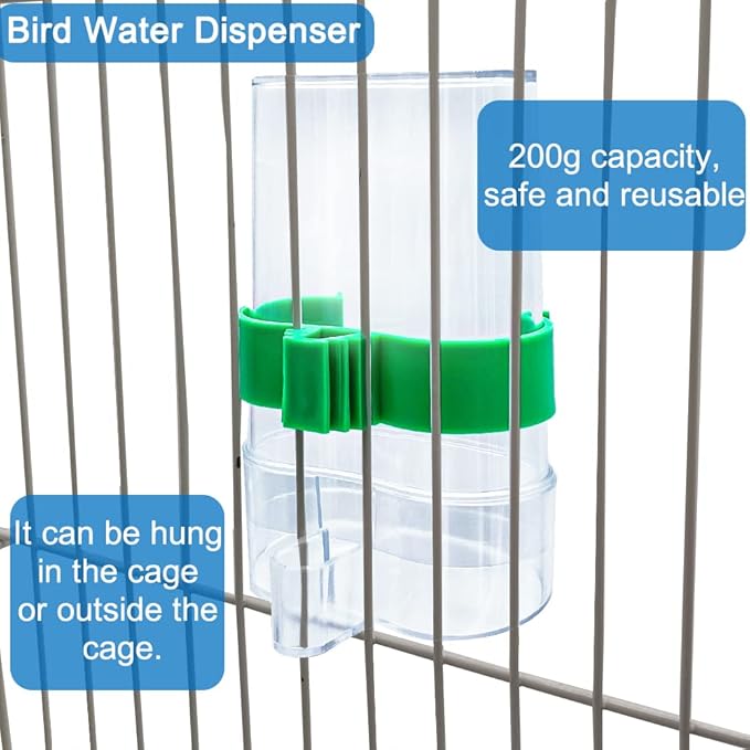 Hamiledyi No Mess Bird Feeders Automatic Parrot Feeder Drinker Acrylic Seed - Image 5